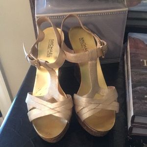 Michael Kors cork wedge